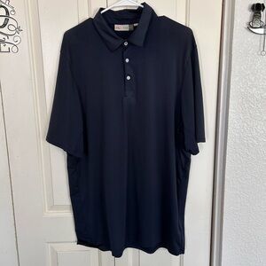 KJUS Short Sleeve Golf Polo Shirt Men’s Size XL 54 UPF 50+ Blue Stripe